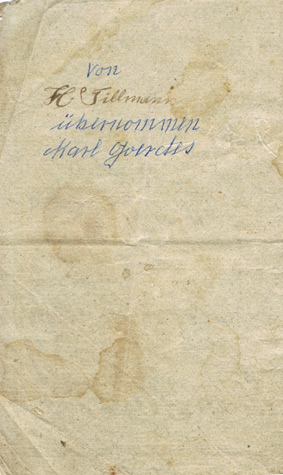 Liederheft von 1835 - Deckblatt 2